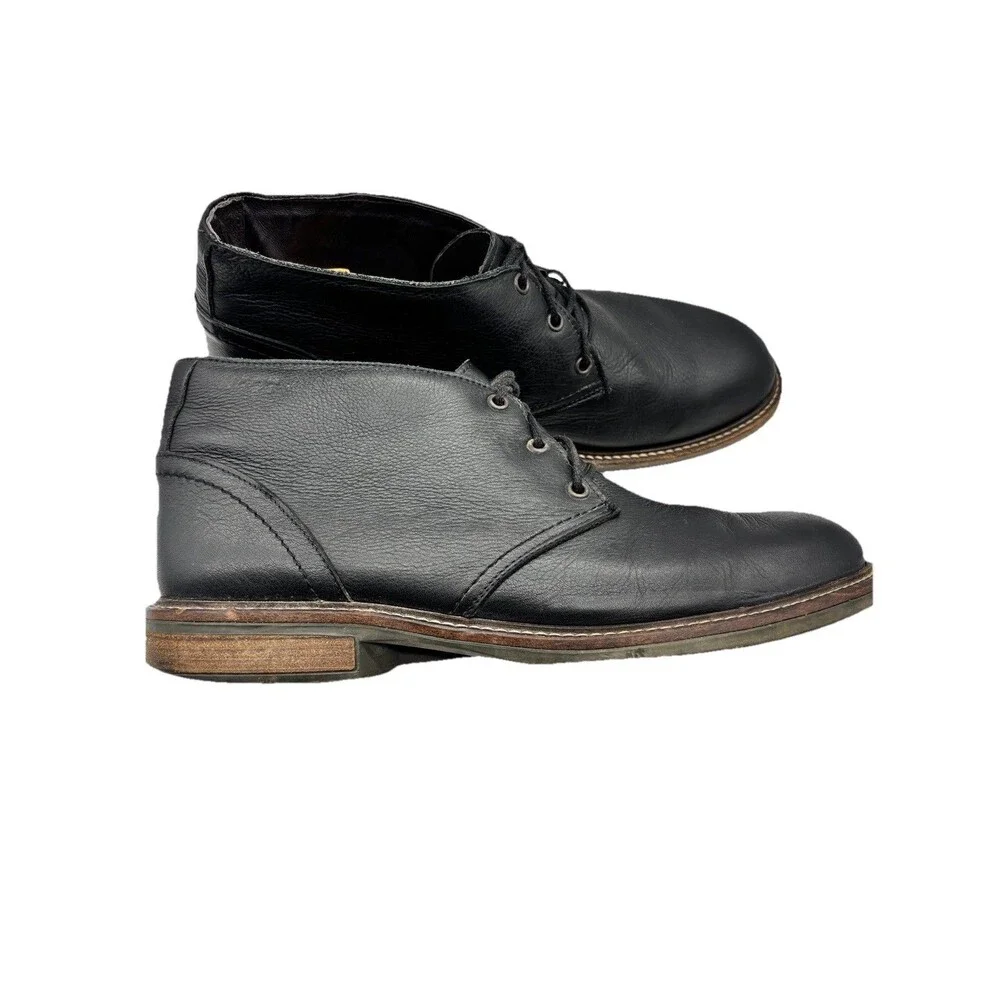 NAOT Pilot Chukka Boots Men’s Sz EU 44 10-10.5 Black Leather Lace Up Desert